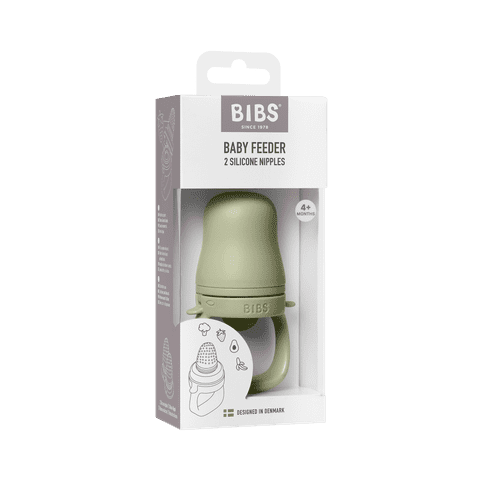 BIBS Baby Fruit Tétine Verte dans son emballage d'origine avec deux embouts en silicone pour bébés à partir de 4 mois