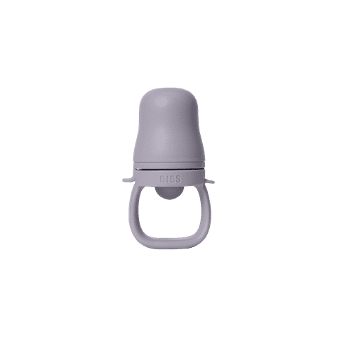 BIBS Baby tétine fruit grise avec poignée ergonomique et capuchon de protection