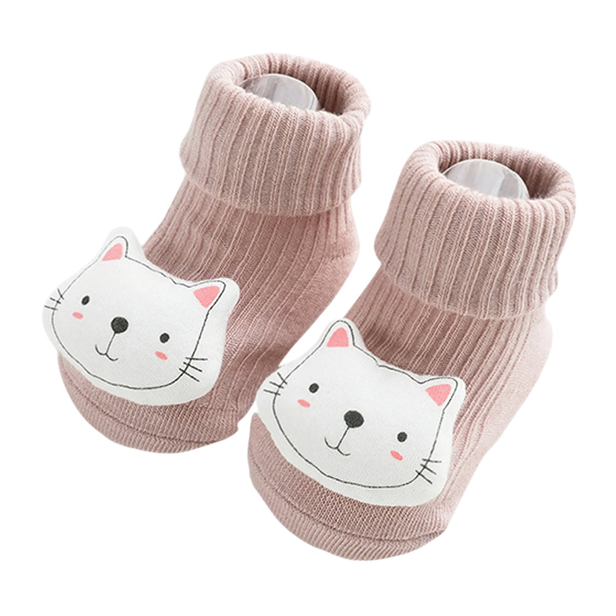 Les sextuplés de fleurs paniers câlins de Hello World sont de jolies chaussettes pour bébé roses avec des bords côtelés et une tête de chat blanche - idéales comme cadeau pour bébé ou pour pimenter votre collection de basiques pour bébé.