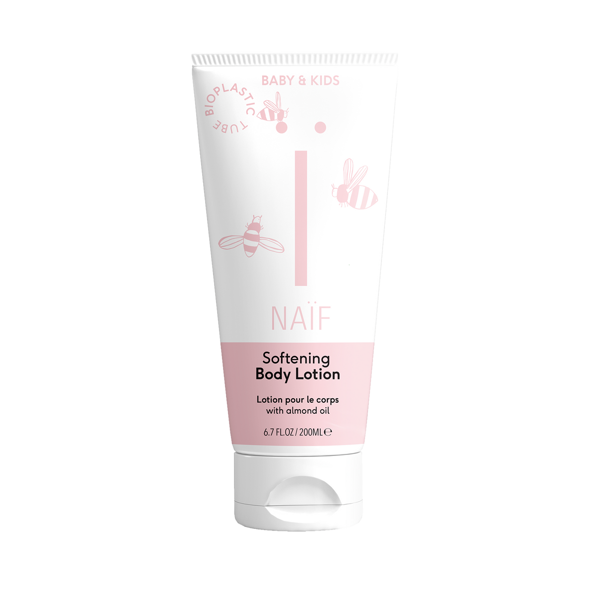 Naïf Baby & Kids lait corporel 15 ml pour le soin quotidien de la peau sensible des bébés et des enfants.