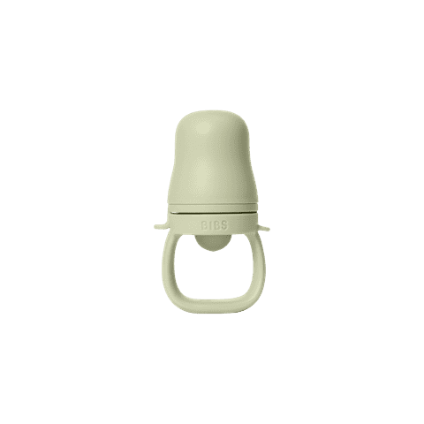 BIBS Baby tétine fruit verte avec poignée ergonomique et capuchon de protection