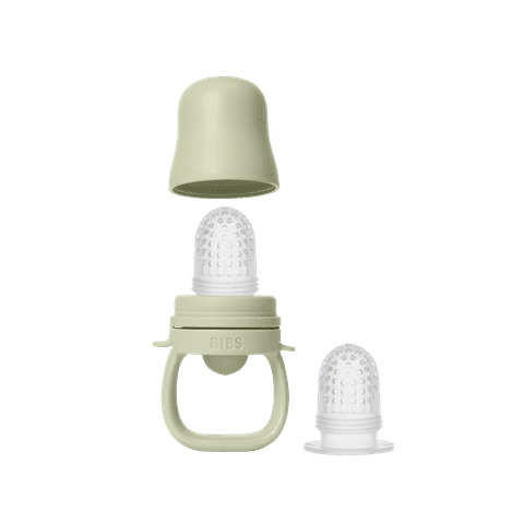 BIBS Baby Fruit Teat Green with protective cap and two silicone attachments for babies from 4 months
