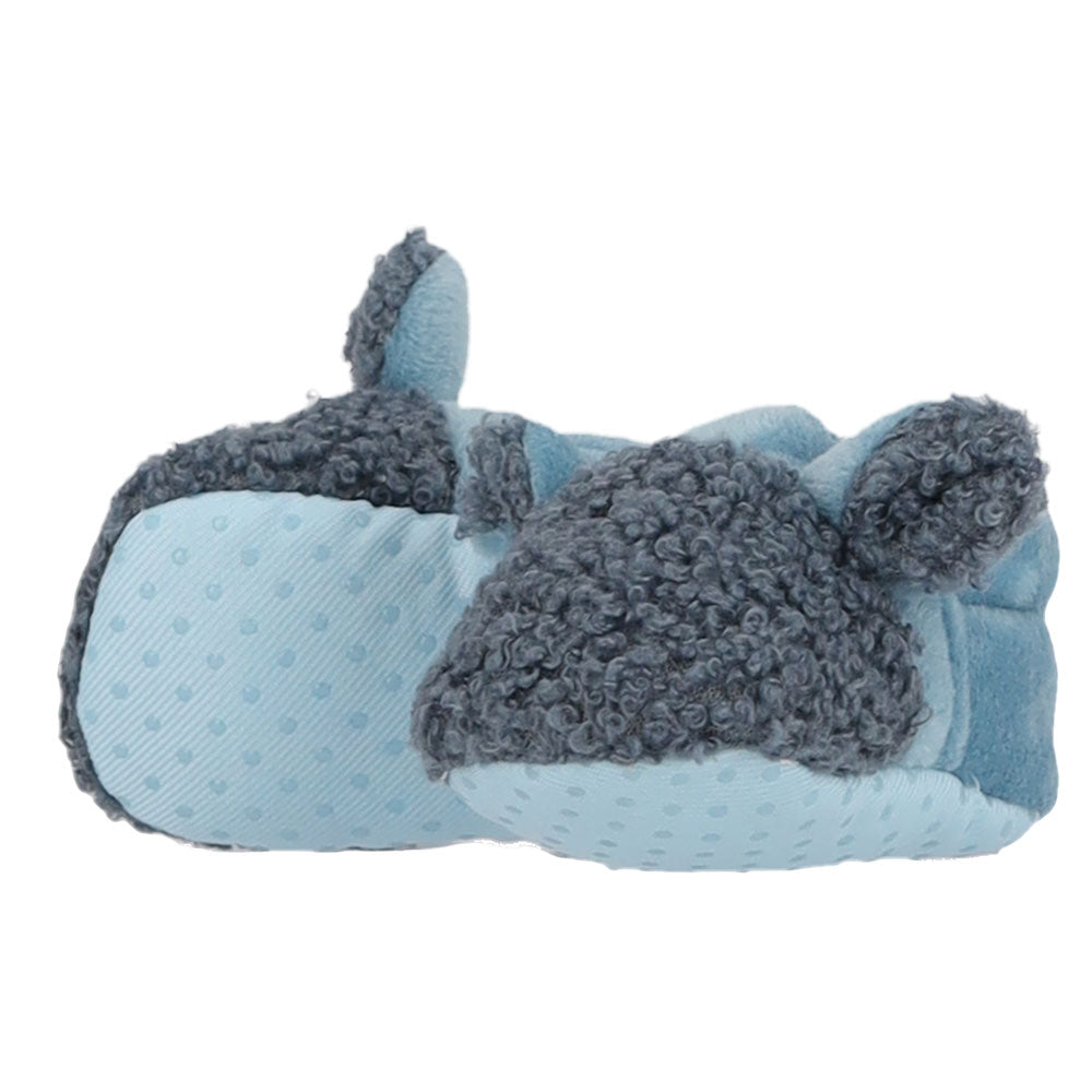 Blaue Babyschuhe von Apollo mit weicher Sohle und rutschhemmenden Noppen