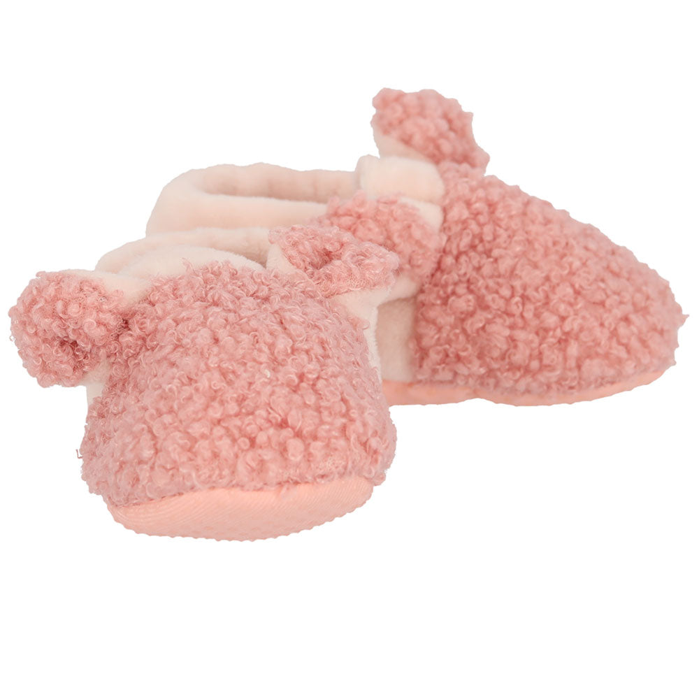 Rosa Apollo Babyschuhe mit weichem Plüschmaterial und flexiblem Aufbau