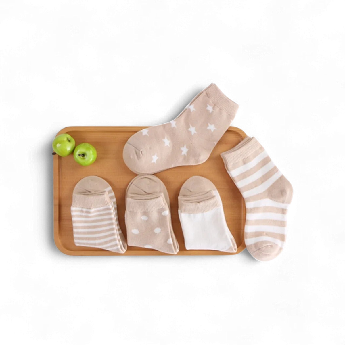 Socken im 5er Set aus natürlicher Baumwolle, Tolles Geschenk für Babys