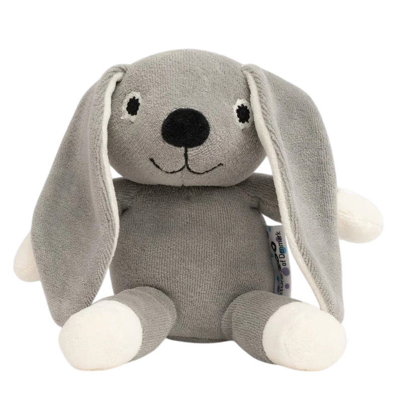 Peluche lapin bio gris de natureZOO en coton certifié biologique pour bébé à partir de 0 mois
