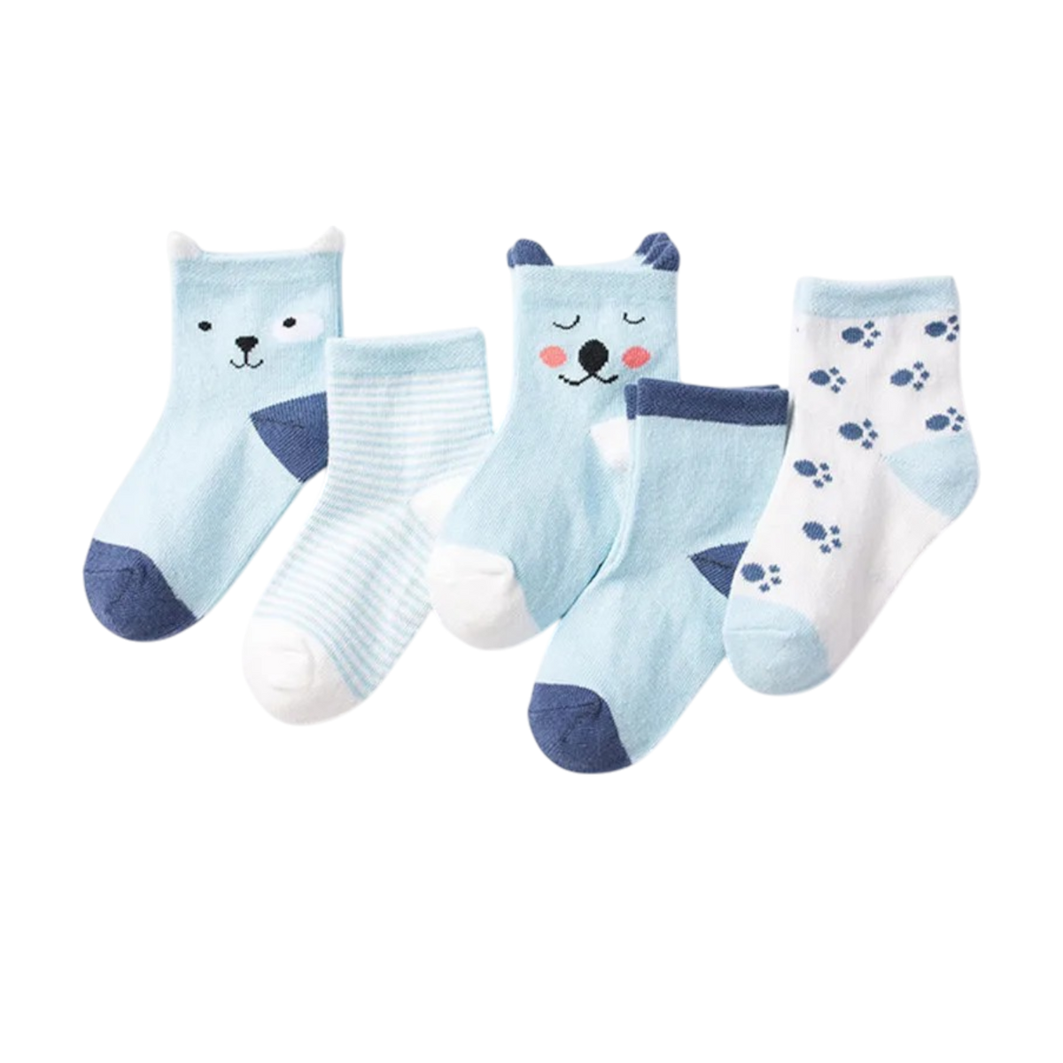 Socken aus Baumwolle 5er-Set Blau