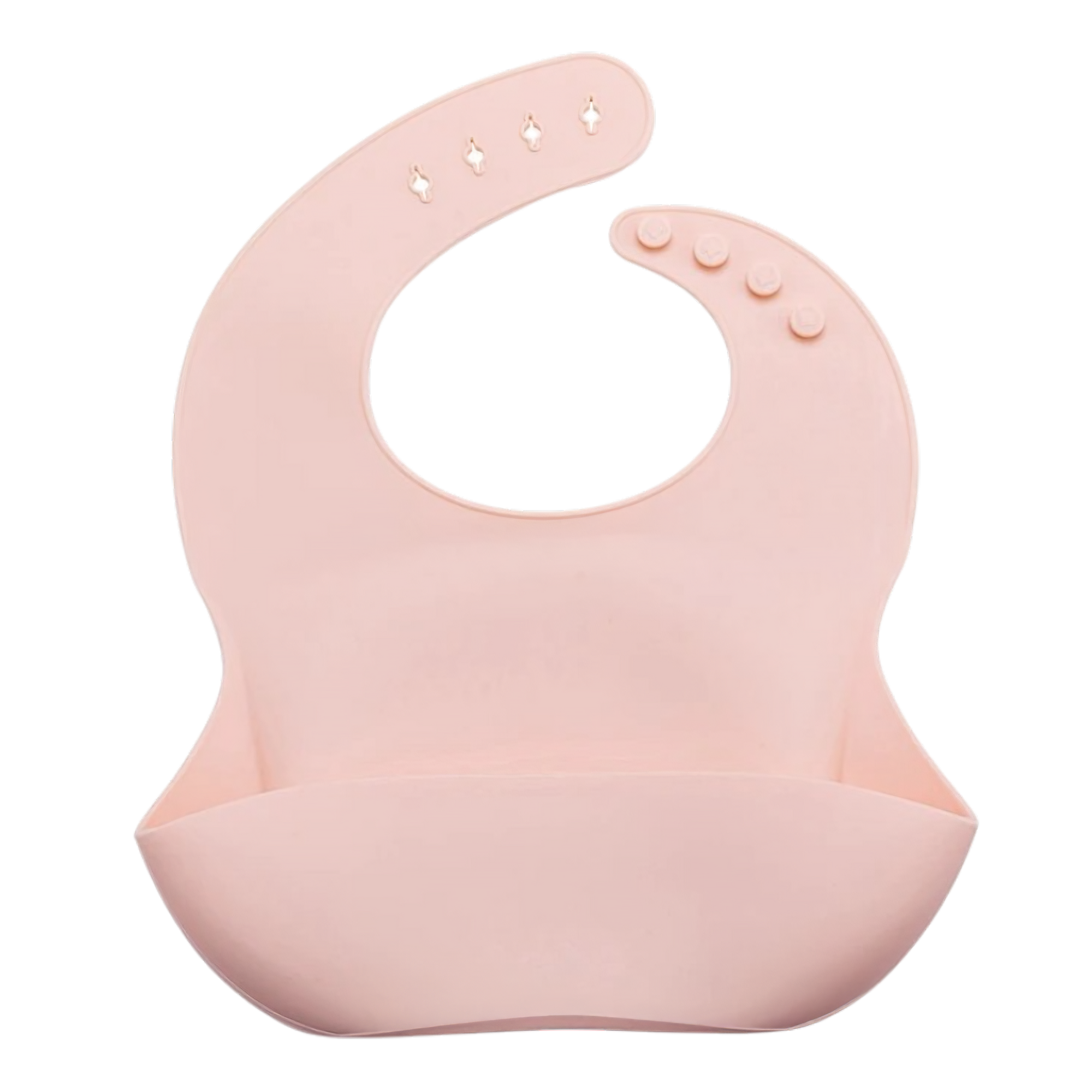 Der Latz aus Silikon Rosa [22x30cm] von Hello World hat verstellbare Nackenknöpfe und eine breite Tasche zum Auffangen von Kleckereien - ideal für Ihre kleine Prinzessin.