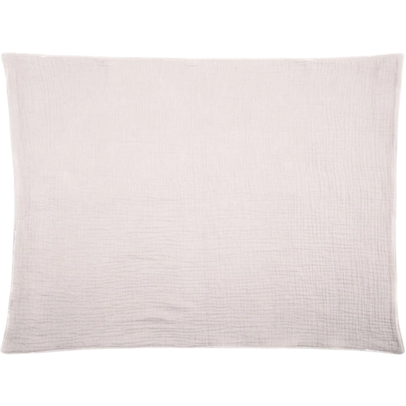 Das Hello World Multifunktionstuch Beige [55x65cm], eine hellbeige, rechteckige Strukturdecke, liegt flach auf einem einfarbig weißen Hintergrund.