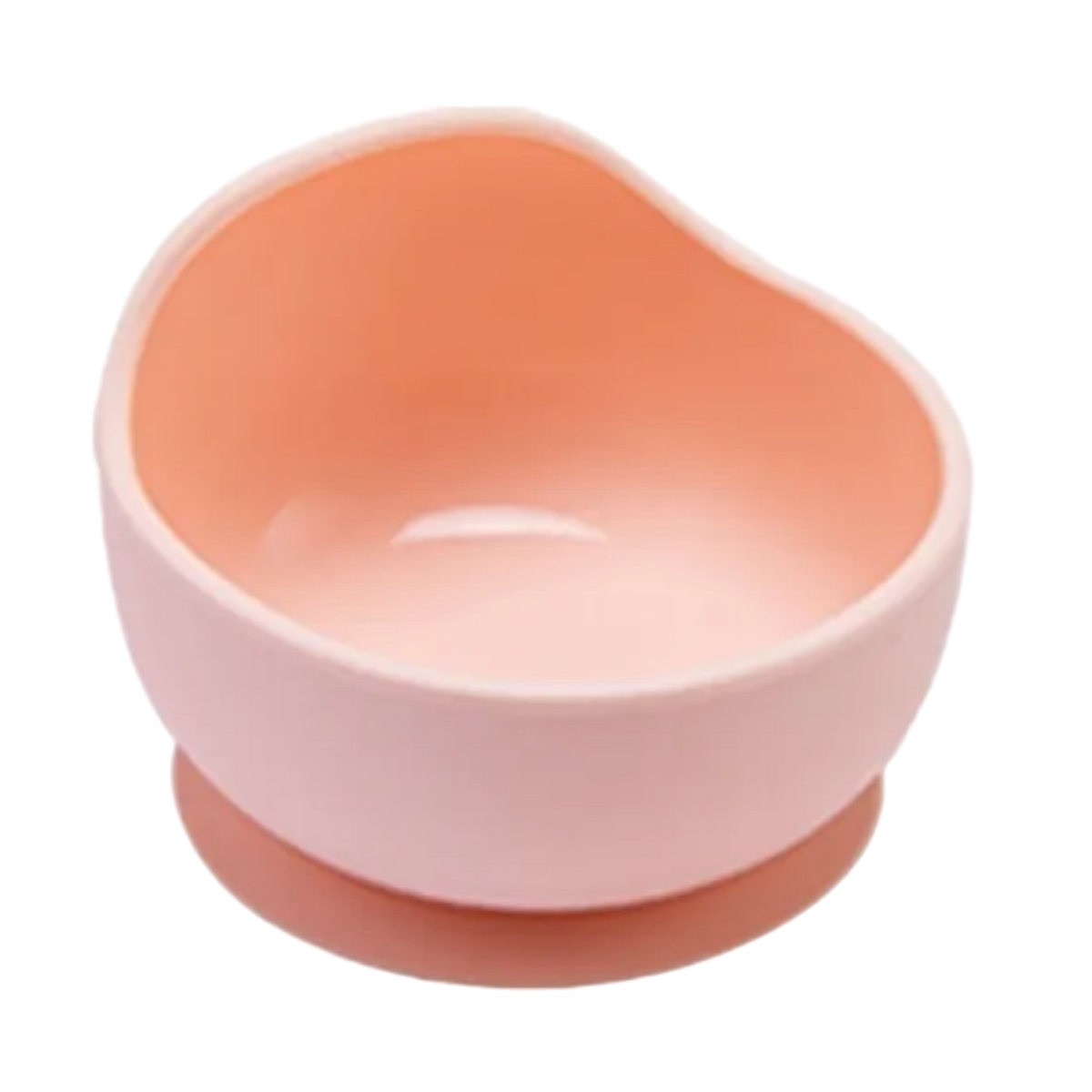 Die runde Schüssel Rosa [12x8cm] von Hello World aus Silikon mit asymmetrischem Rand und Saugfuß bietet sicheren Halt und verhindert Verschütten - ein Hingucker für jede Mahlzeit.