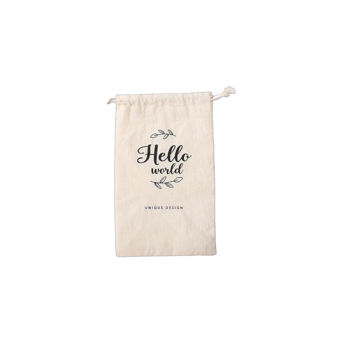 Das Windelgeschenk Lama (35x19cm) von Hello World ist ein beiges Täschchen mit "Hello World" und "Unique Design" in schwarz, Blattmotiven, und ist ein ideales Babygeschenk oder eine stilvolle Ergänzung für jede Windeltorte.