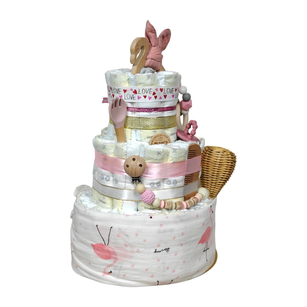 Windeltorte Schwanensee [41x25cm]