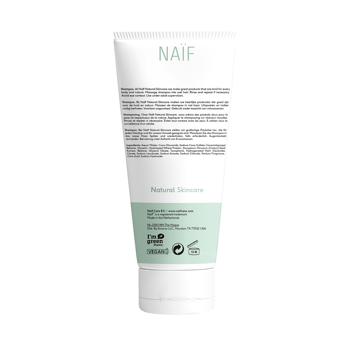 Naïf Baby & Kids Shampoo per capelli 200 ml Ingredienti, applicazione e istruzioni per la cura per la pelle sensibile del bambino