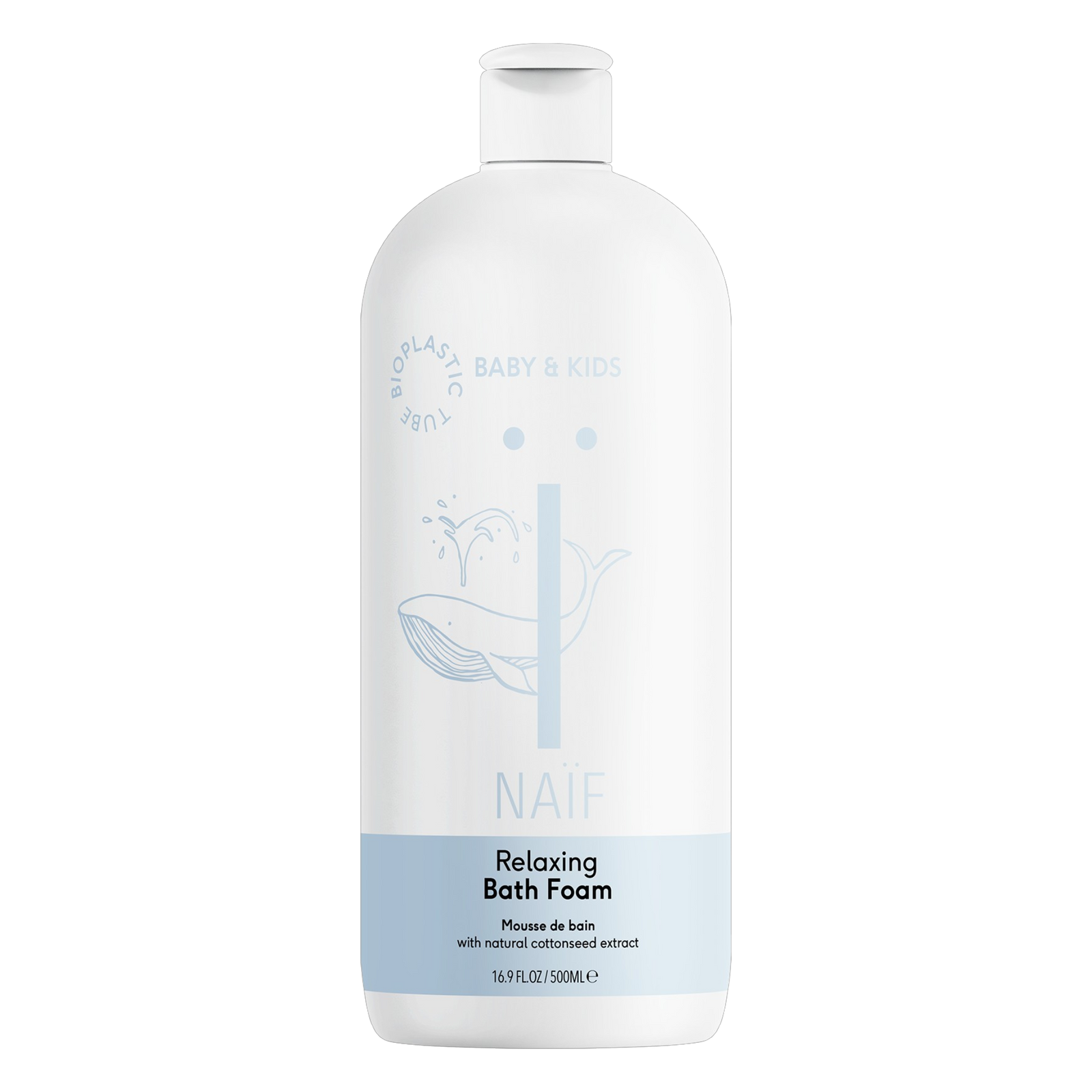 Naïf Baby & Kids bath foam 500 ml for sensitive baby skin with natural cotton seed extract