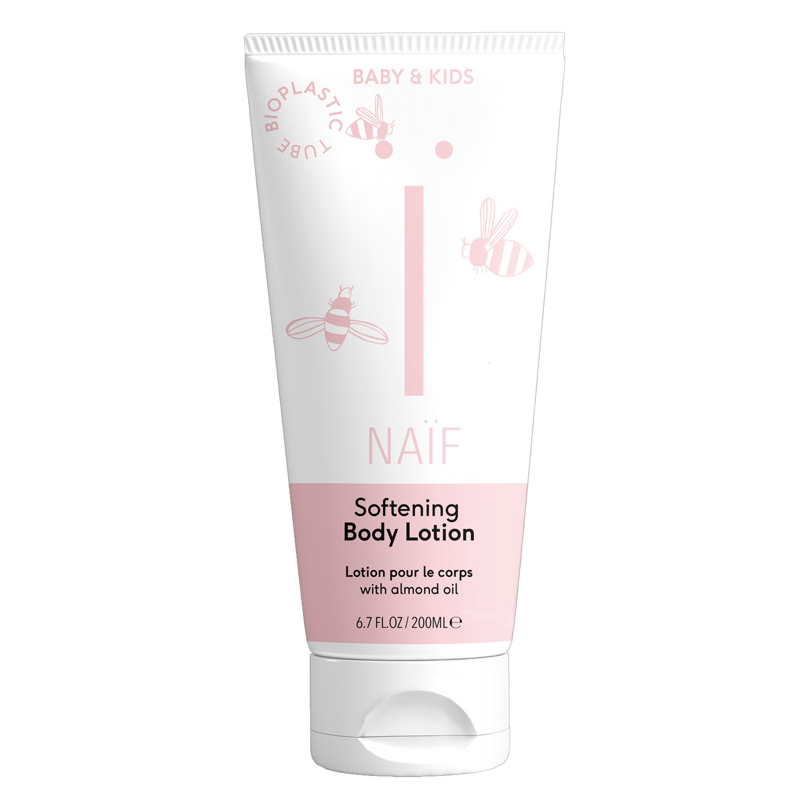 Naïf Baby & Kids body lotion 200 ml with avocado oil, almond oil and macadamia oil for sensitive baby and children's skin
