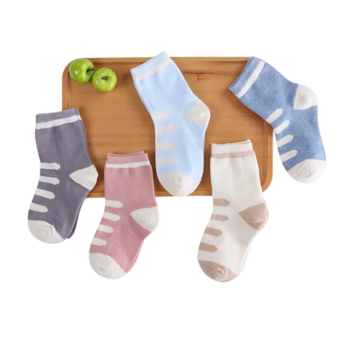 Socken aus Baumwolle 5er-Set Pastell Mix