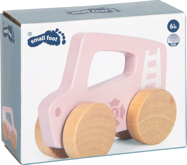 Small Foot Schiebeauto rosa aus Holz in der Originalverpackung für Babys ab 6 Monaten.