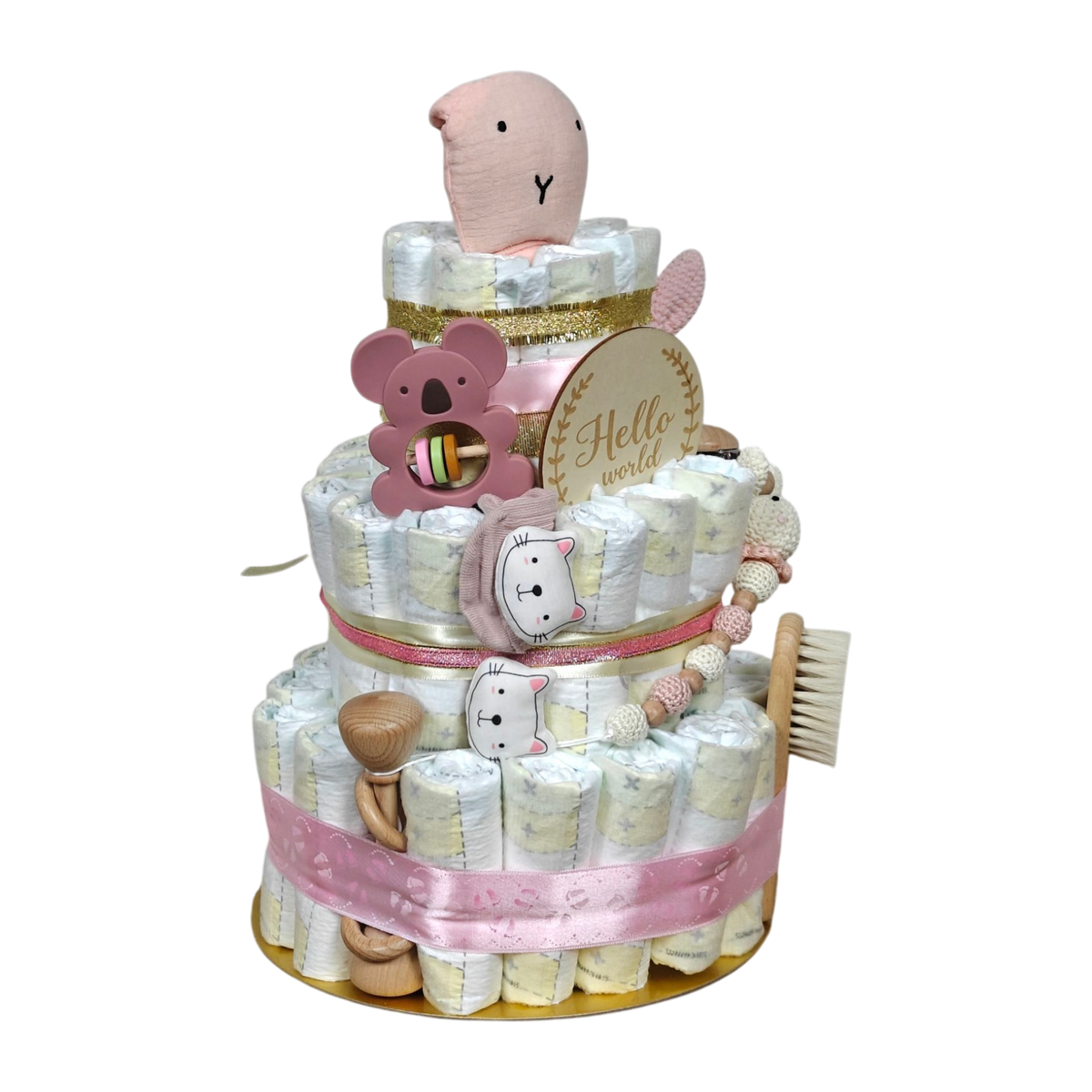 Windeltorte Schnuffel rosa [25x41cm]