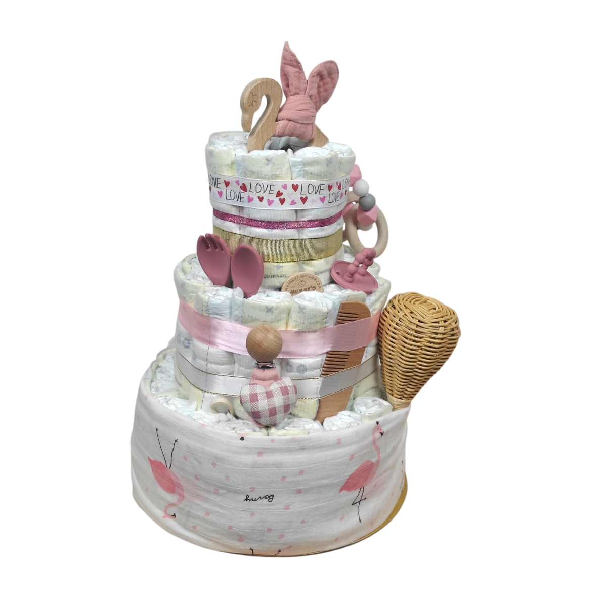 Swan Lake diaper cake