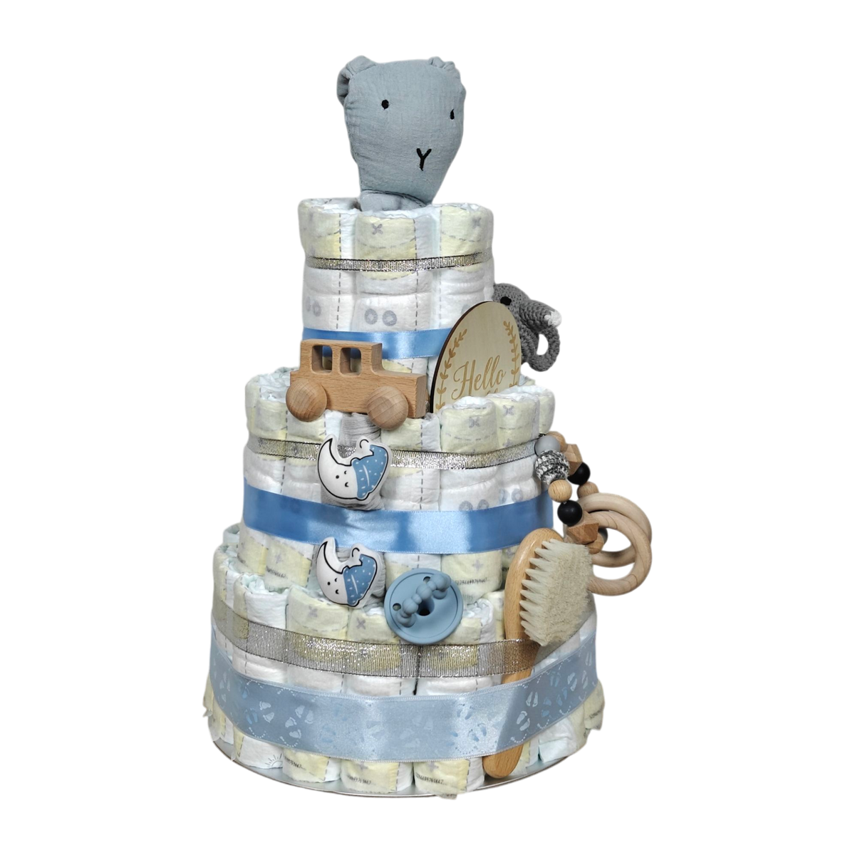 Windeltorte Schnuffel grau [25x41cm]