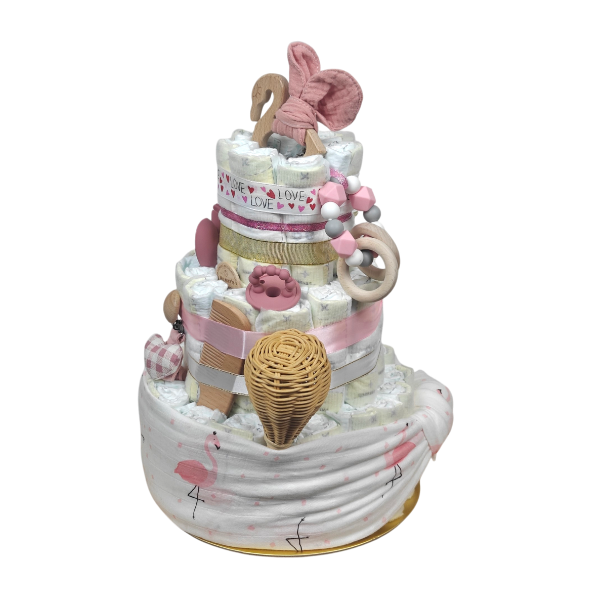 Swan Lake diaper cake