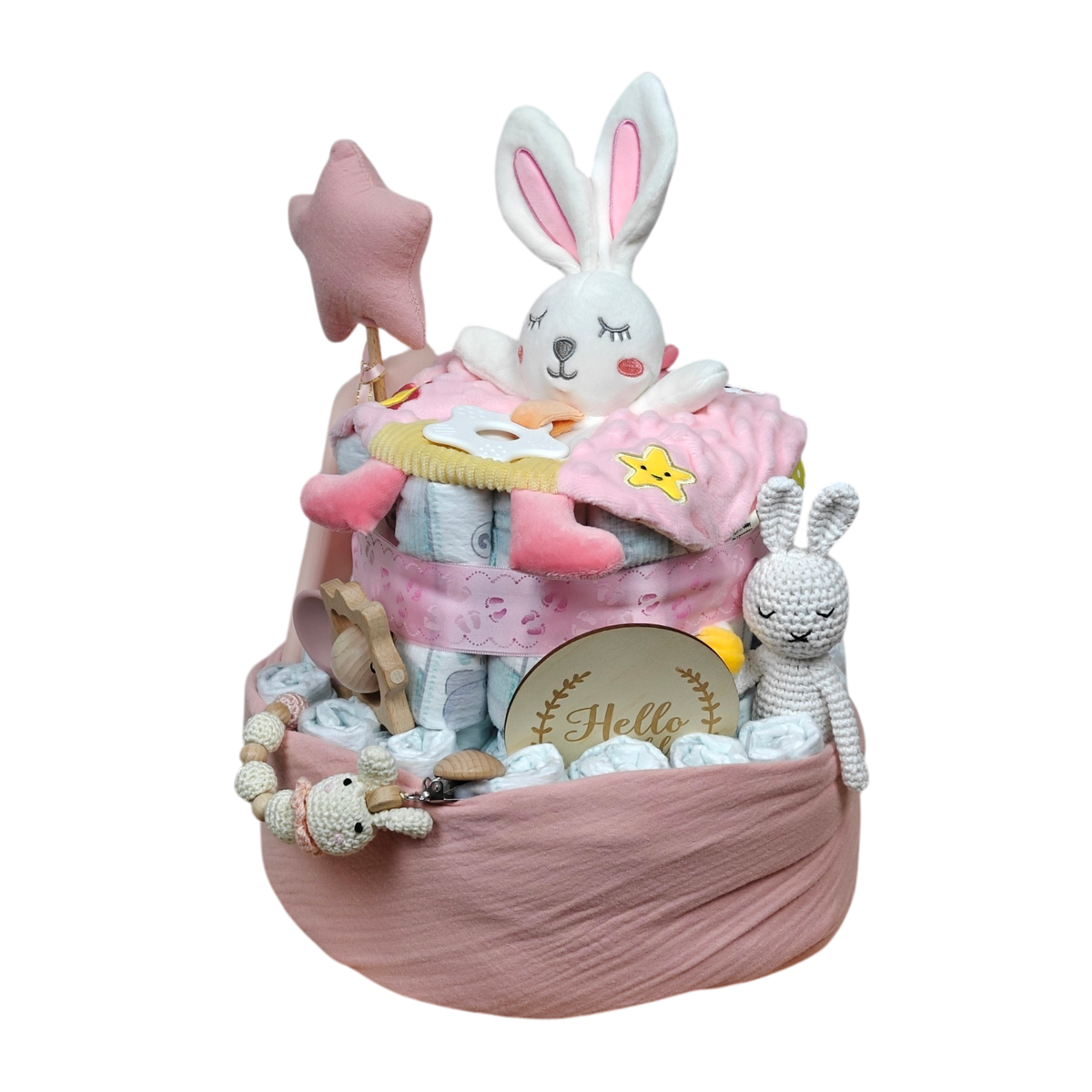 Gâteau lapin cadeau de couches