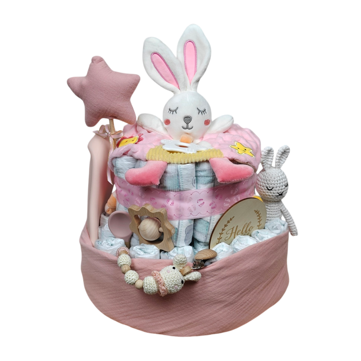 Gâteau lapin cadeau de couches