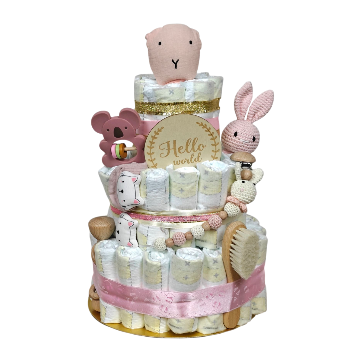 Windeltorte Schnuffel rosa [25x41cm]