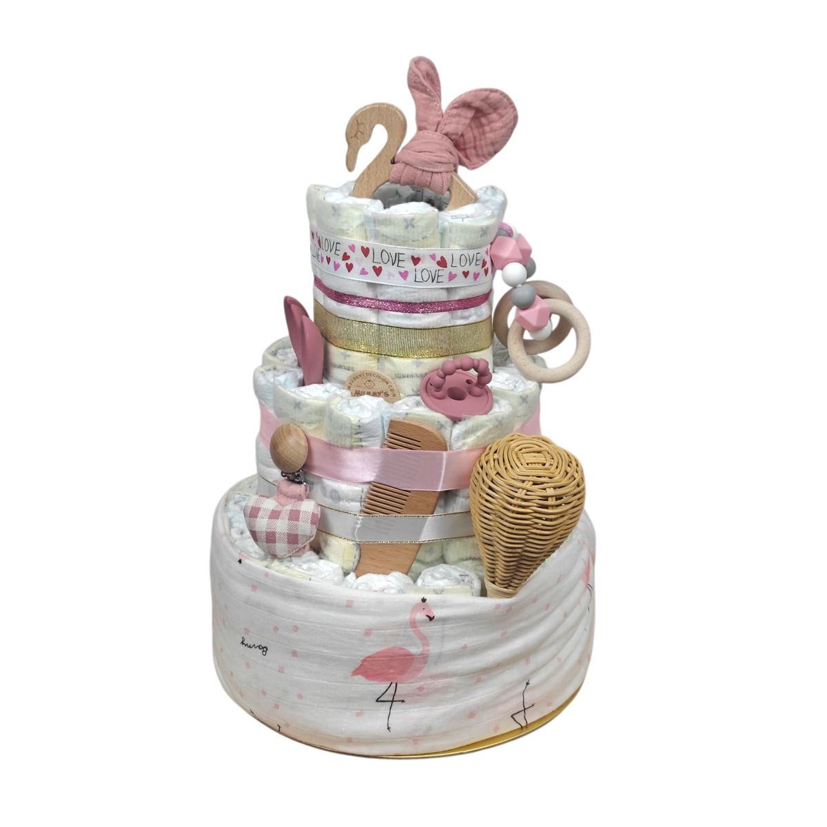 Swan Lake diaper cake