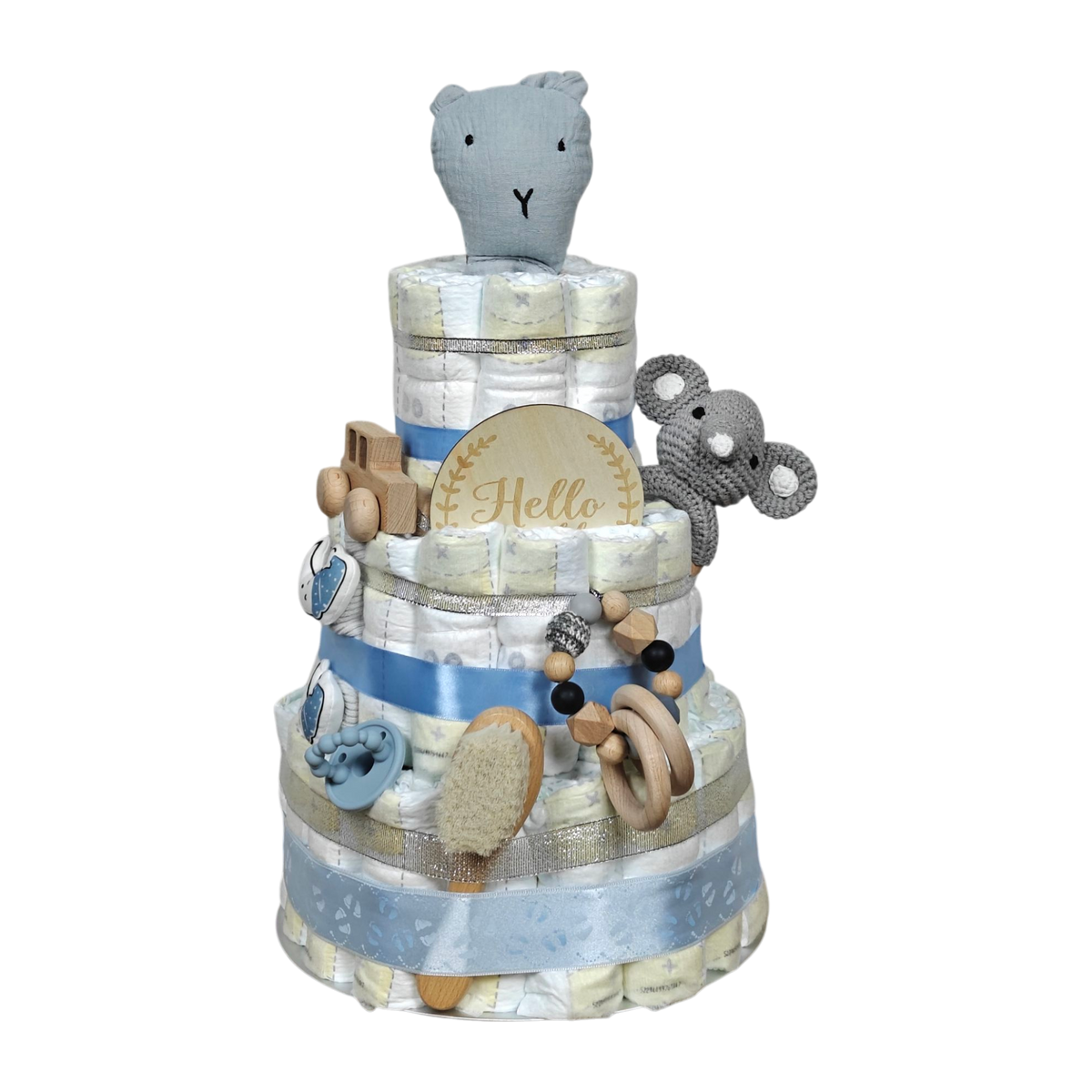 Windeltorte Schnuffel grau [25x41cm]